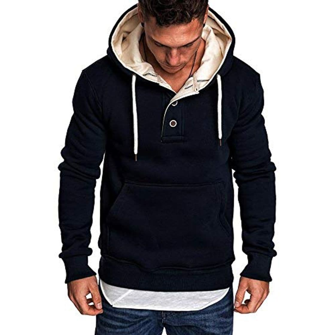 Fashion Chándales Casuales para Hombre Otoño e Invierno Chaqueta para Hombre Hip Hop