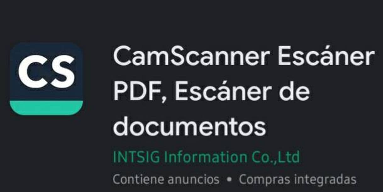 App CamScanner - Escaner documentos y fotos  en tu propio equipo