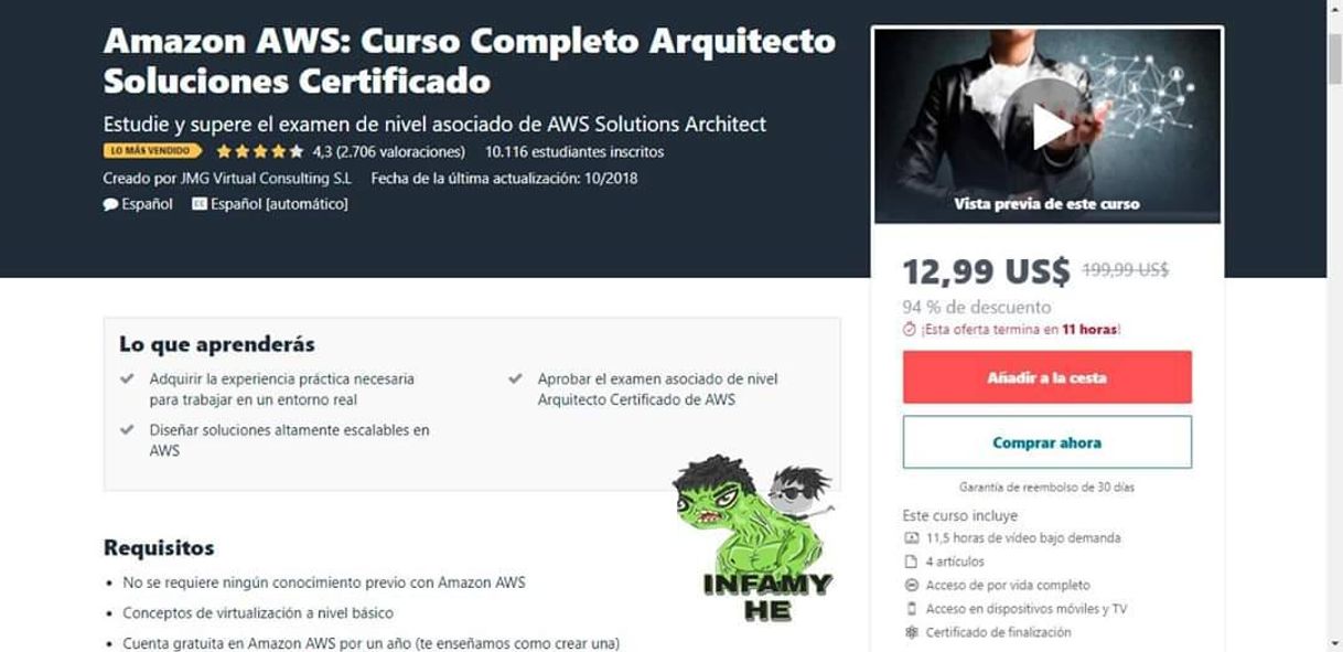 Libro Amazon AWS: Curso Completo Arquitecto Soluciones Certificado