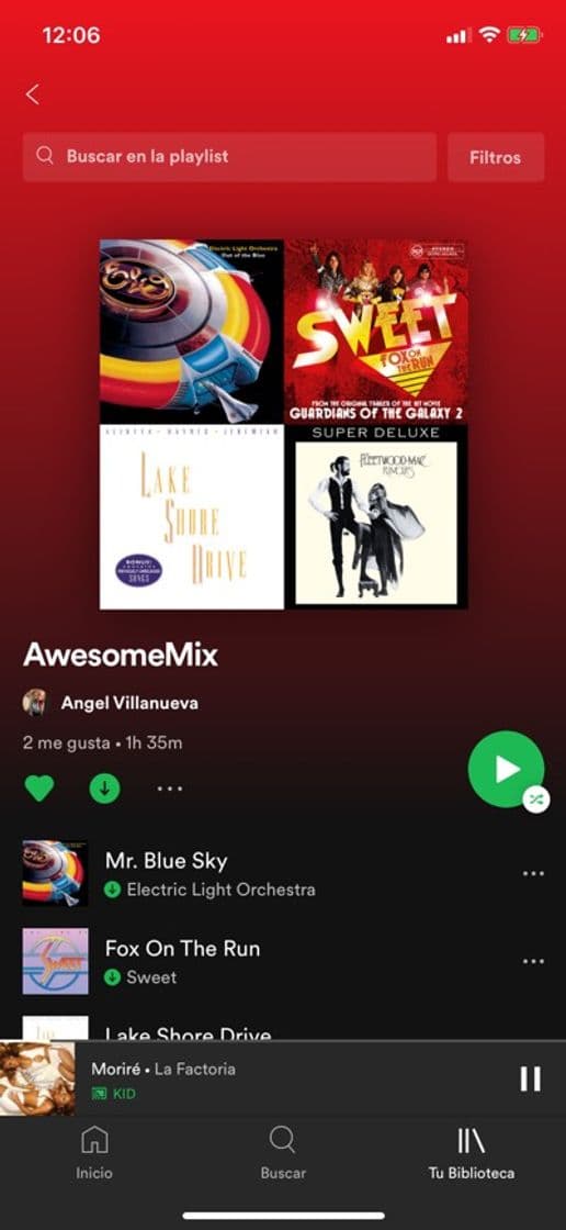 Canción Awesome Mix.