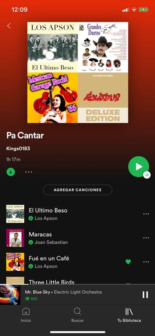 Canción Canciones con letra universal. 