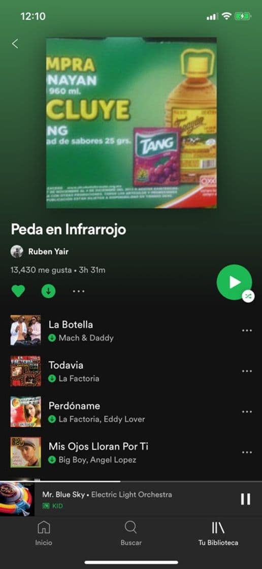 Canción Peda en Infrarrojo