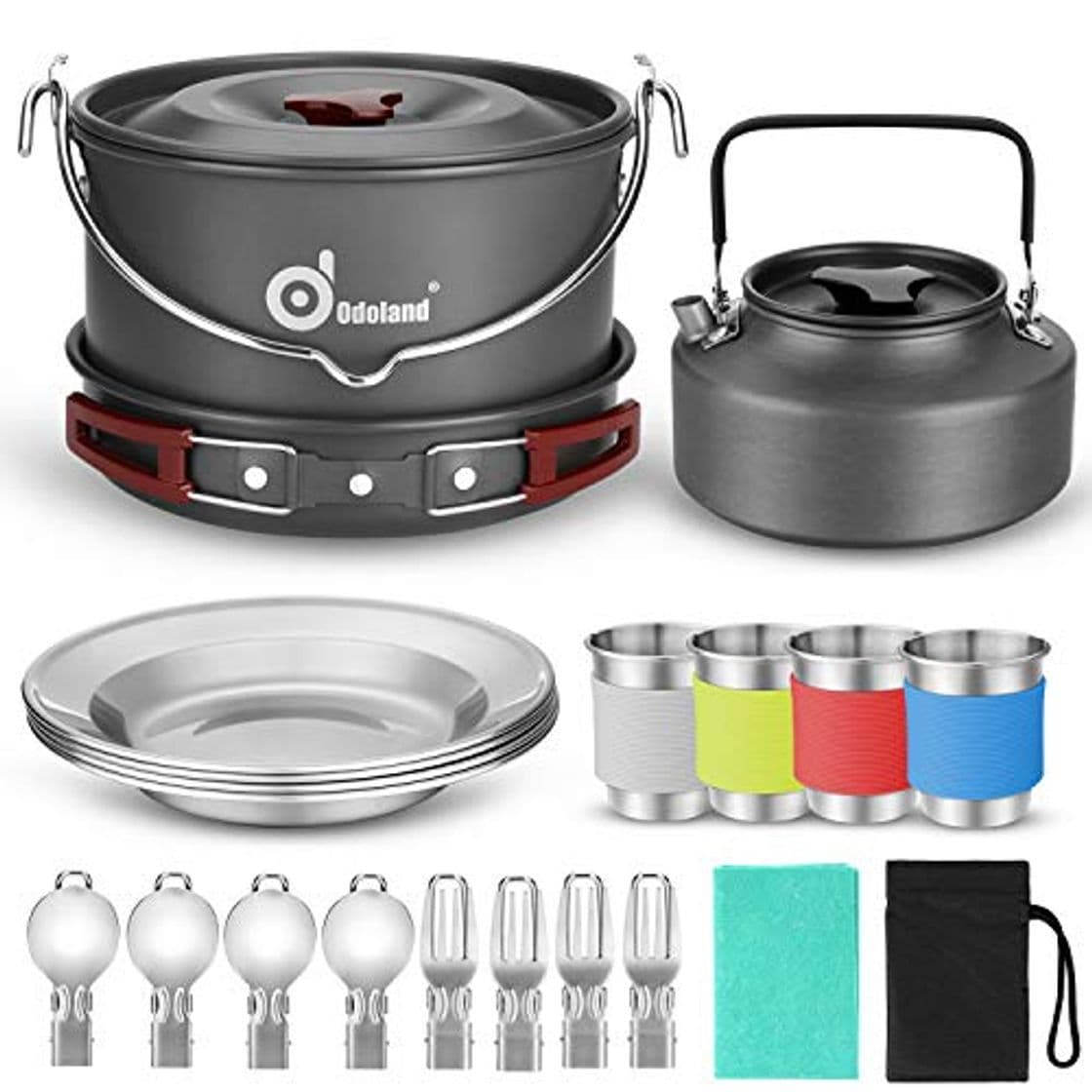 Product Odoland Utensilios Cocina Camping con 4.4 L Olla