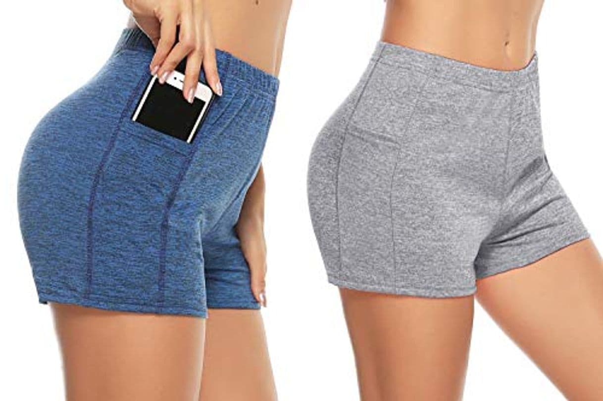 Product Aibrou 2 Piezas/Set Mujer Shorts Deportivos de Secado rápido Señoras Verano Pantalones