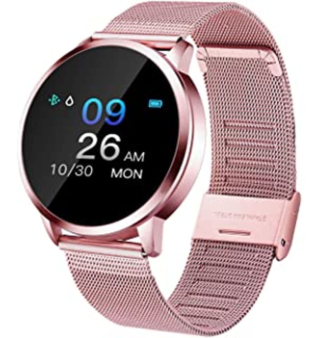 Fashion Smartwatch Fashion para Hombre Mujer Impermeable Reloj Inteligente Monitores de Actividad Fitness