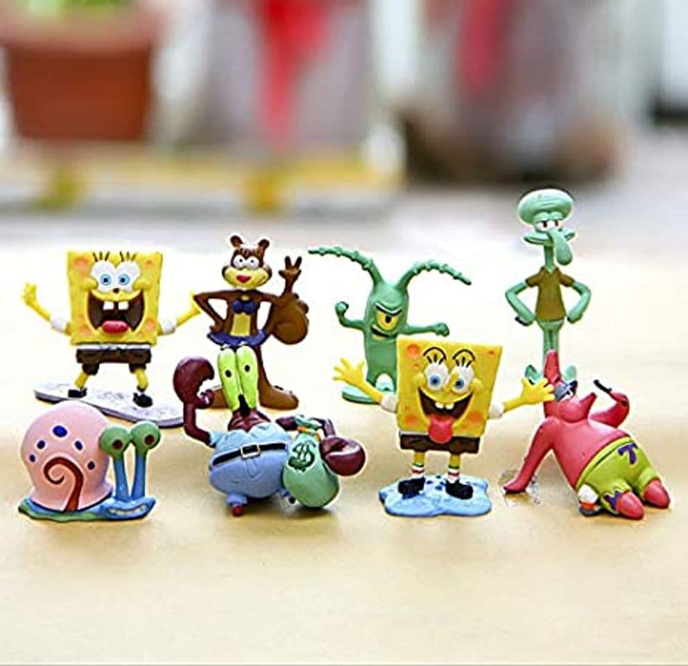 Product CAKJCAR 8 piezas lindo Bob Esponja de dibujos animados muñecas juguetes día festivo regalo de Navidad