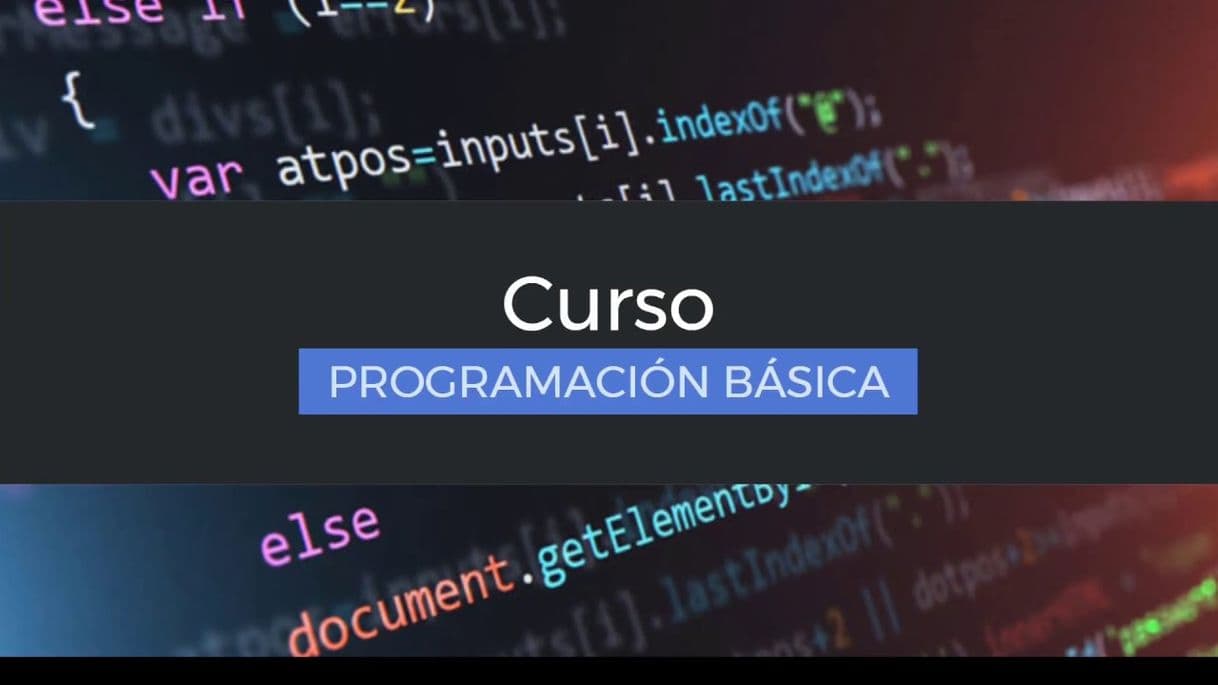 Serie Curso de programación bàsica 