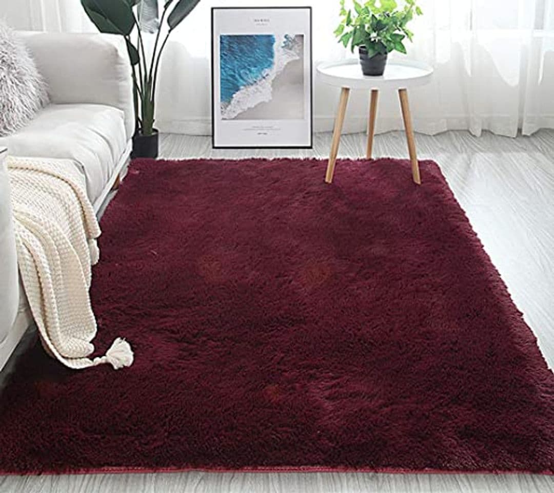 Product LIYINGKEJI Alfombras Modernas Super Suaves de la Pelusa, 80X120 CM, Dormitorio Sala