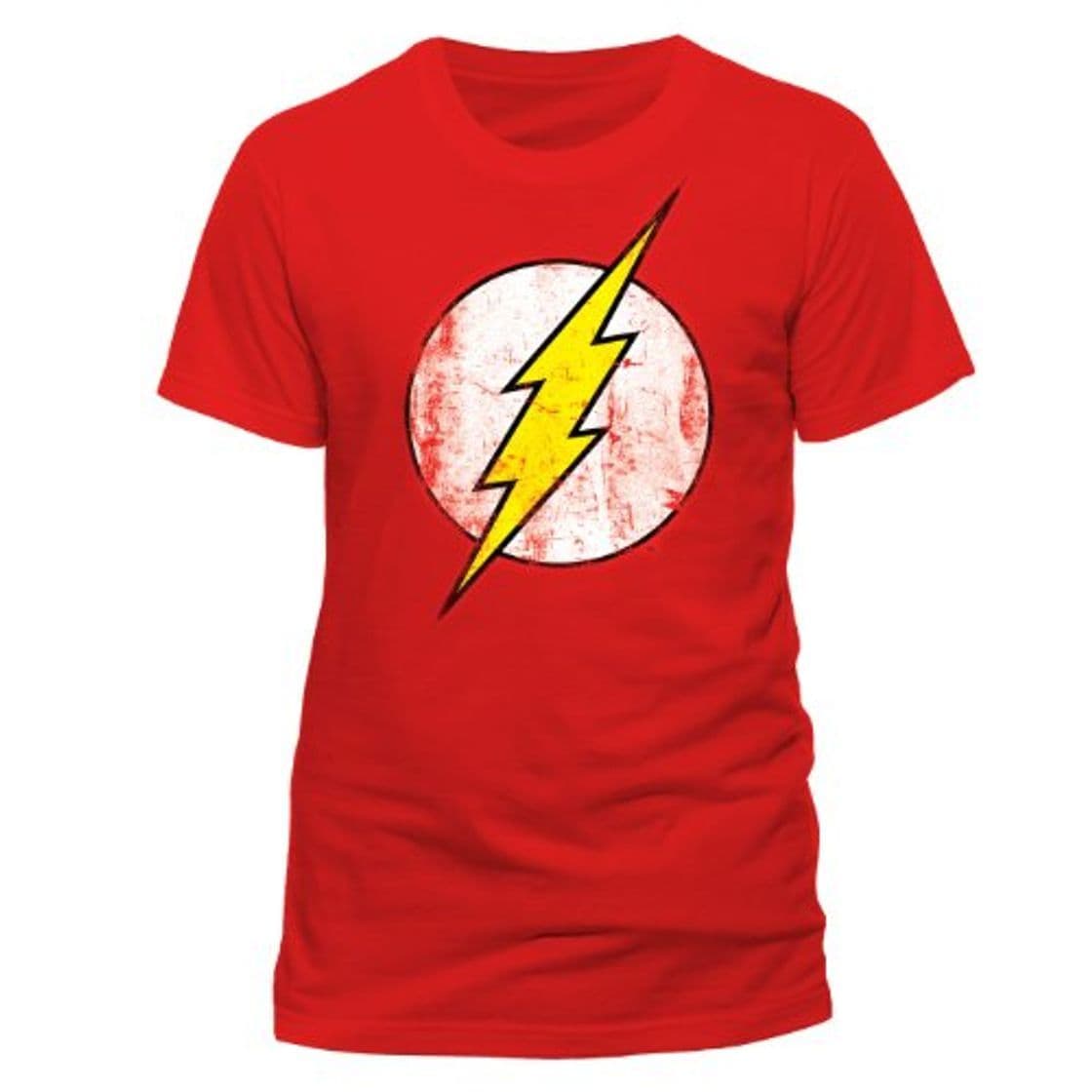 Fashion DC Comics- Camiseta de Flash con cuello redondo de manga corta para hombre, talla 39/40