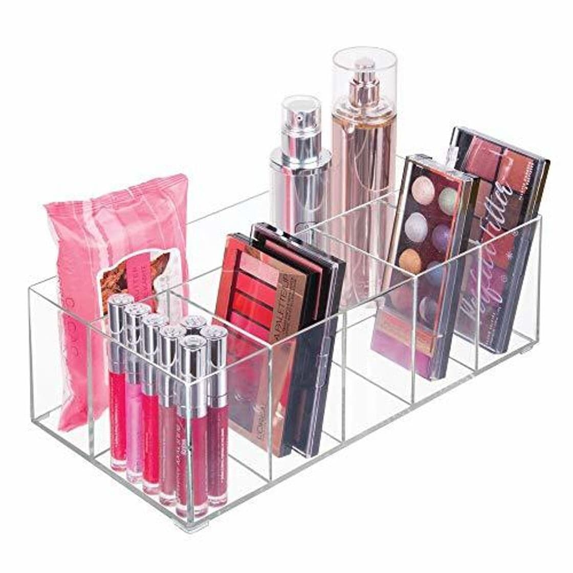 Beauty Feibrand Organizador Maquillaje Caja Cosméticos Transparente Acrílico 20 Compartimentos