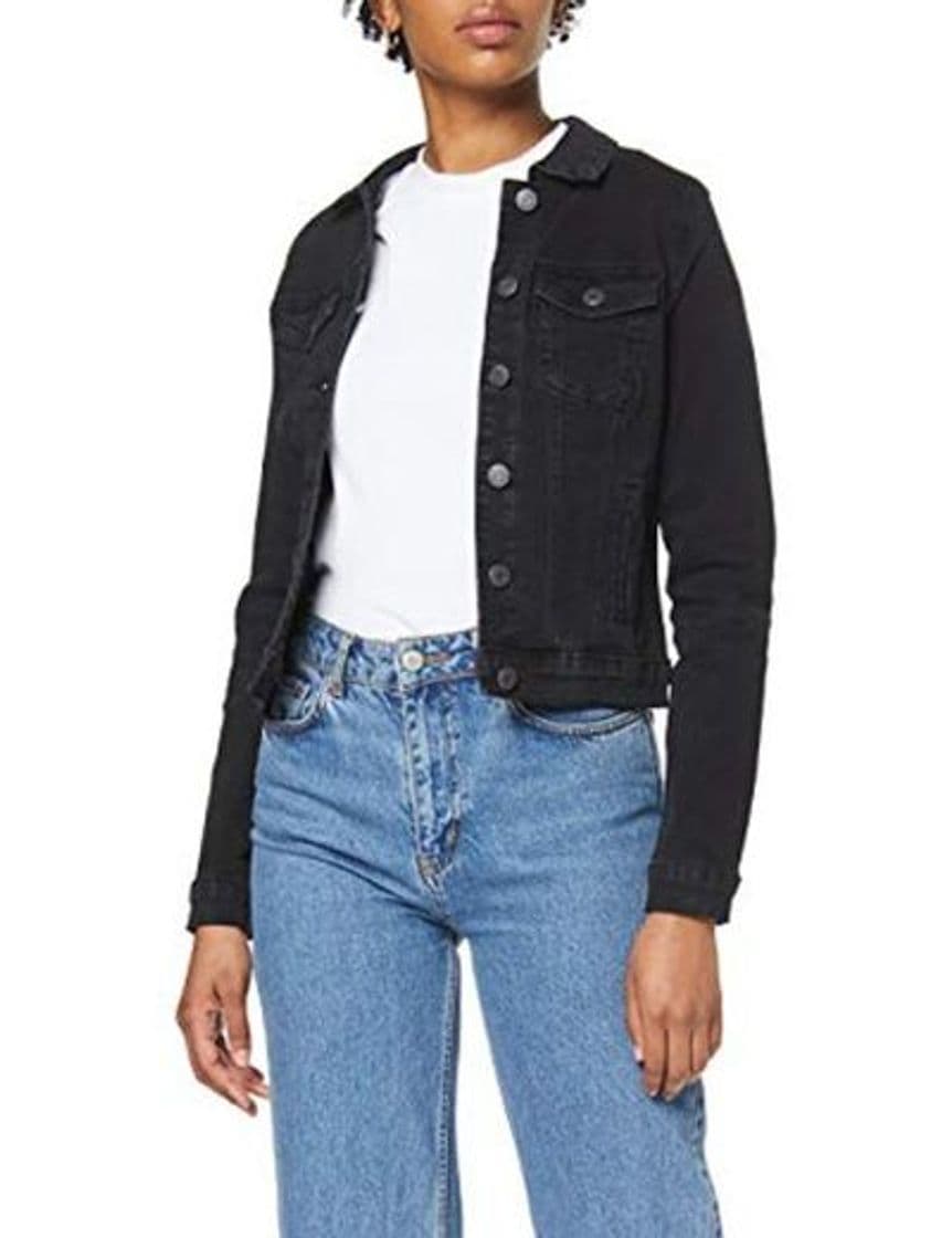 Fashion Vero Moda Vmhot SOYA LS Denim Jacket Mix Noos Chaqueta, Negro