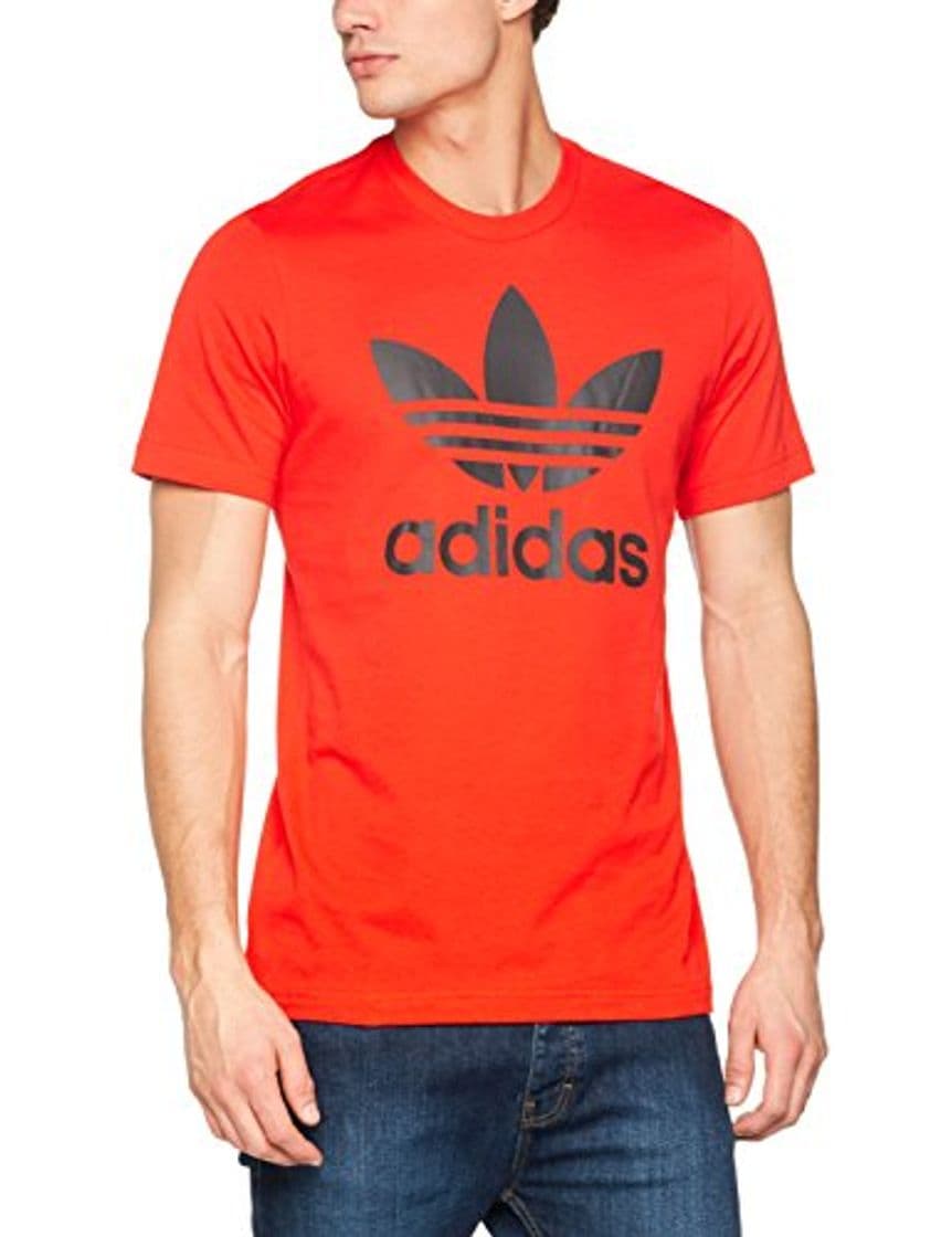 Fashion adidas Orig Trefoil T Camiseta, Hombre, Rojo