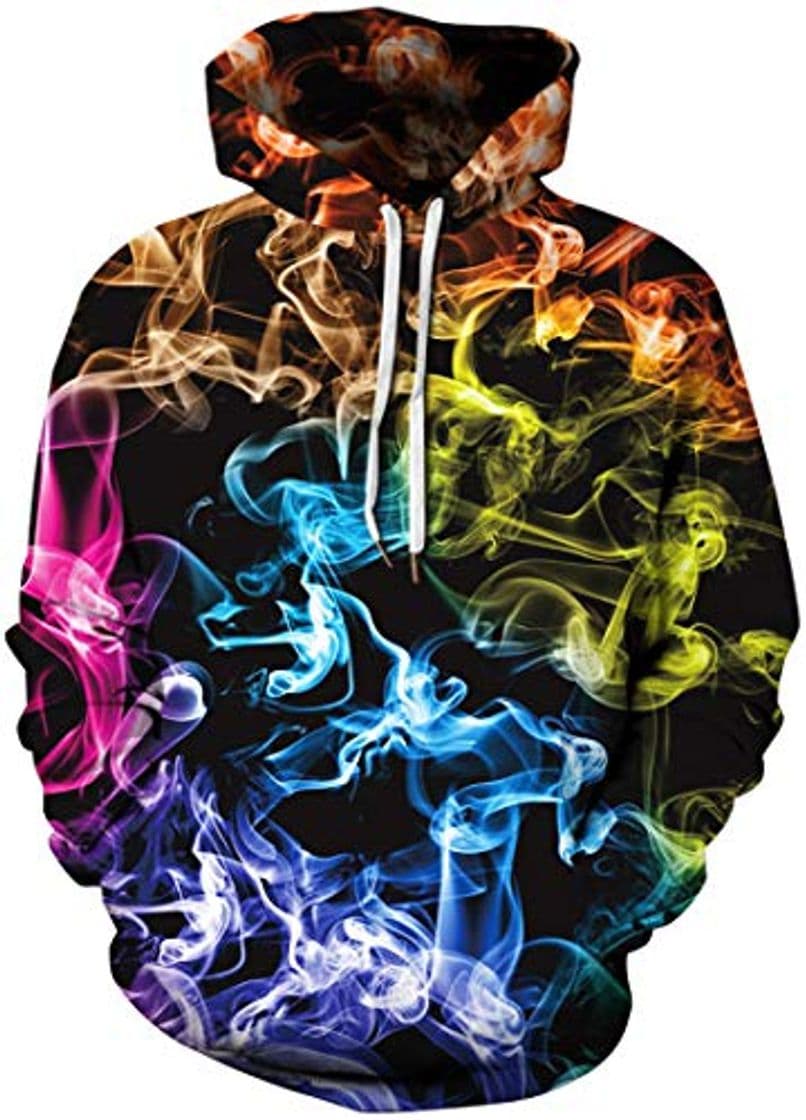 Fashion Chaos World Hombres Sudaderas con Capucha cordón Bolsillos 3D Impreso Pullover Hoodies