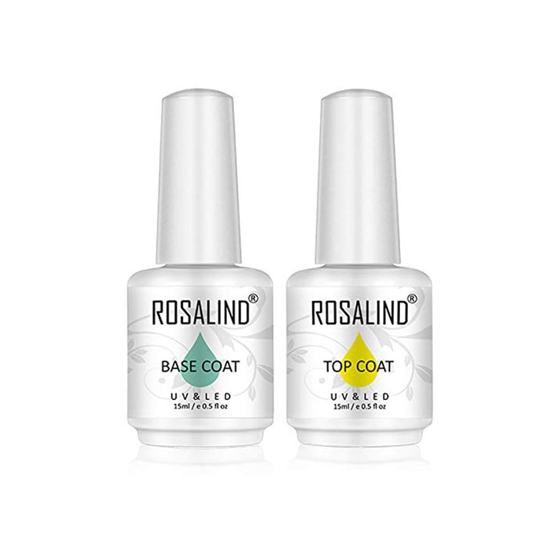 Belleza ROSALIND 2PCS capa superior y capa base gel esmalte de uñas empapa