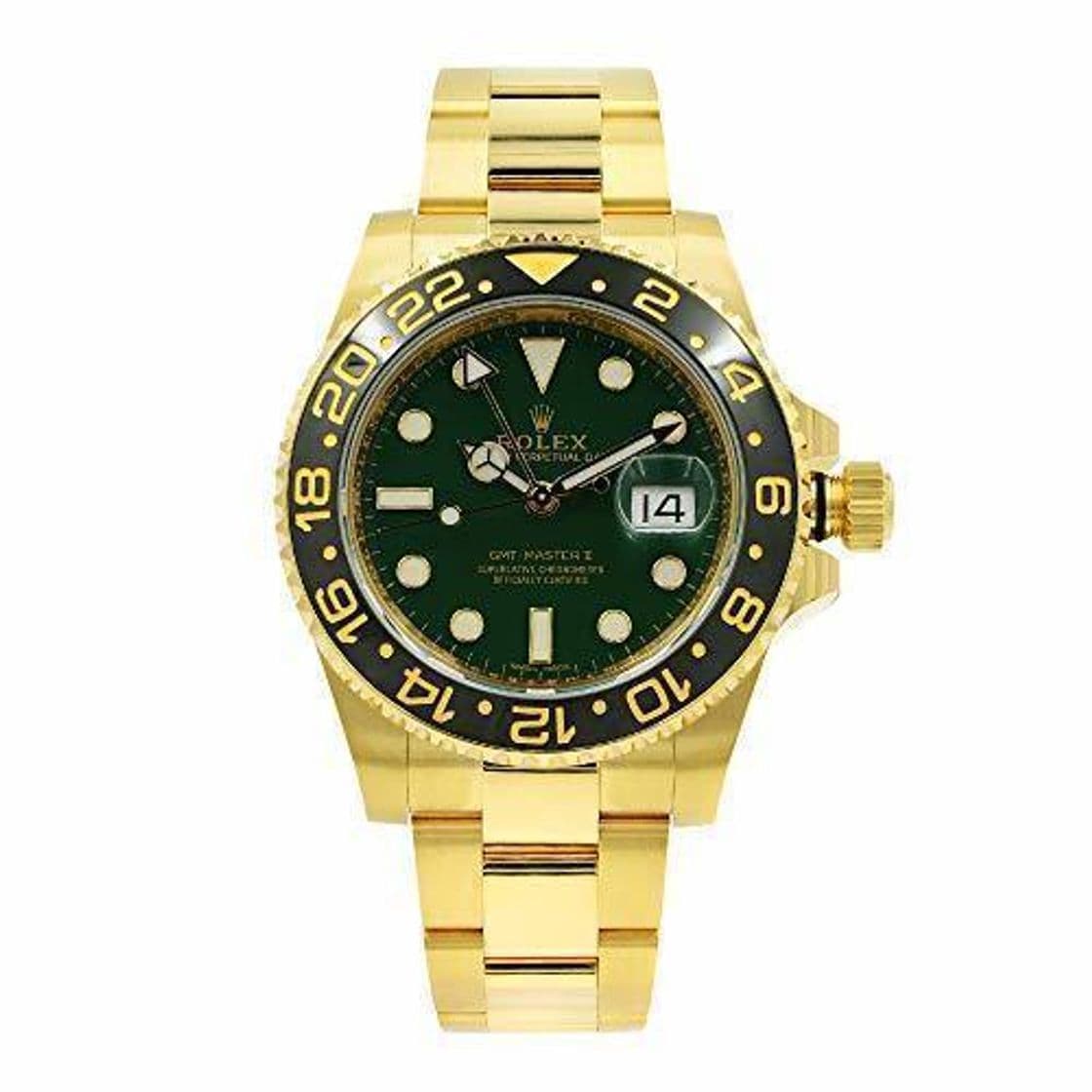 Moda Rolex GMT Master II 'Anniversary Green' Reloj automático de Oro Amarillo 116718LN