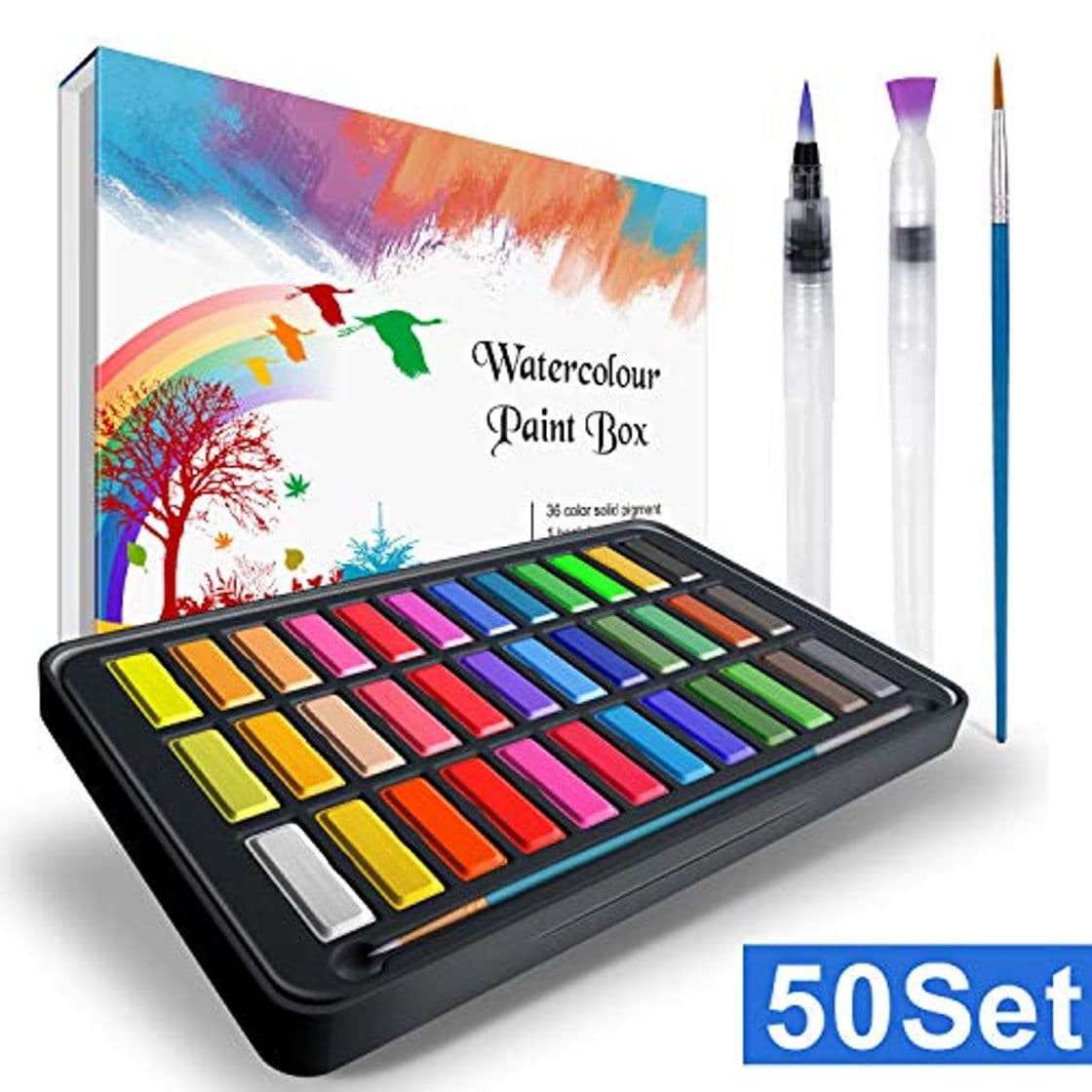 Product Caja de acuarelas, RATEL set de pintura de acuarelas incluye 36 colores