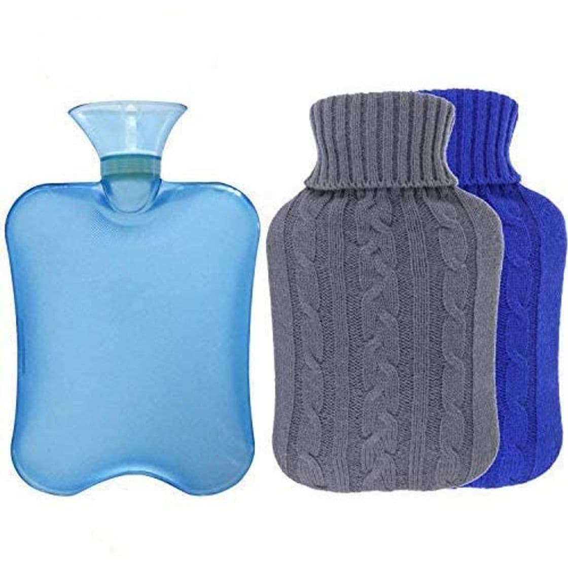 Producto Philonext Paquete de 2 botellas de agua caliente con fundas tejidas -