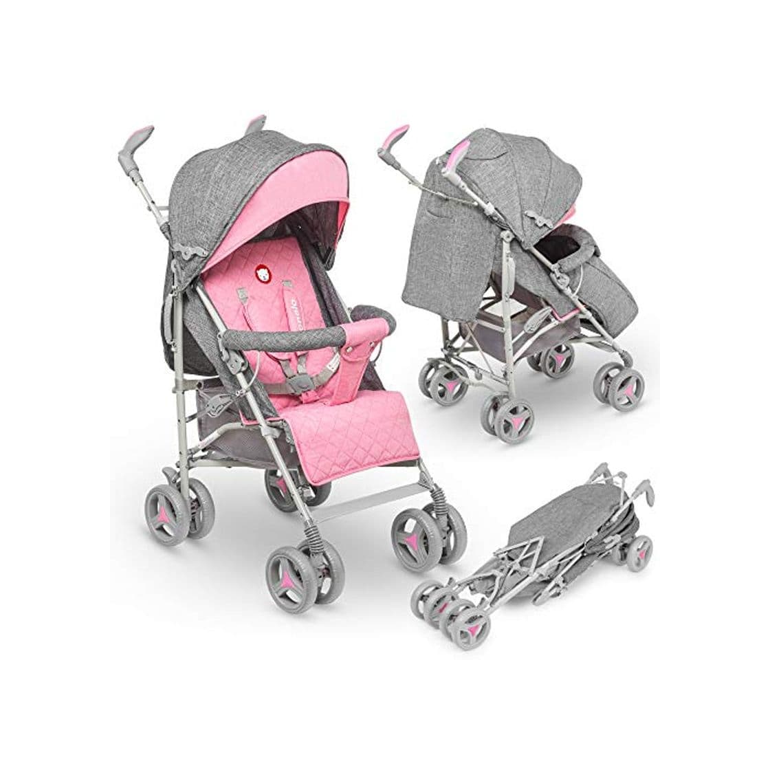 Producto Lionelo LO-IRMA PINK Irma buggy - Carrito de viaje plegable con posición