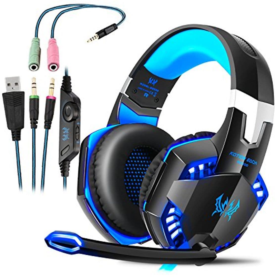 Producto Auriculares Gaming con microfono, Cascos Gaming, Auriculares para Juegos para PS4 /