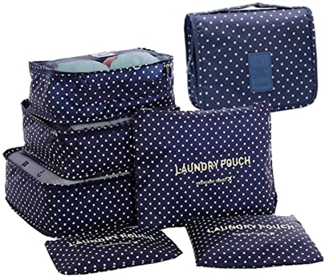 Belleza GCBTECH Set de 7 Organizadores de viajes cubo de viaje Bolsas de