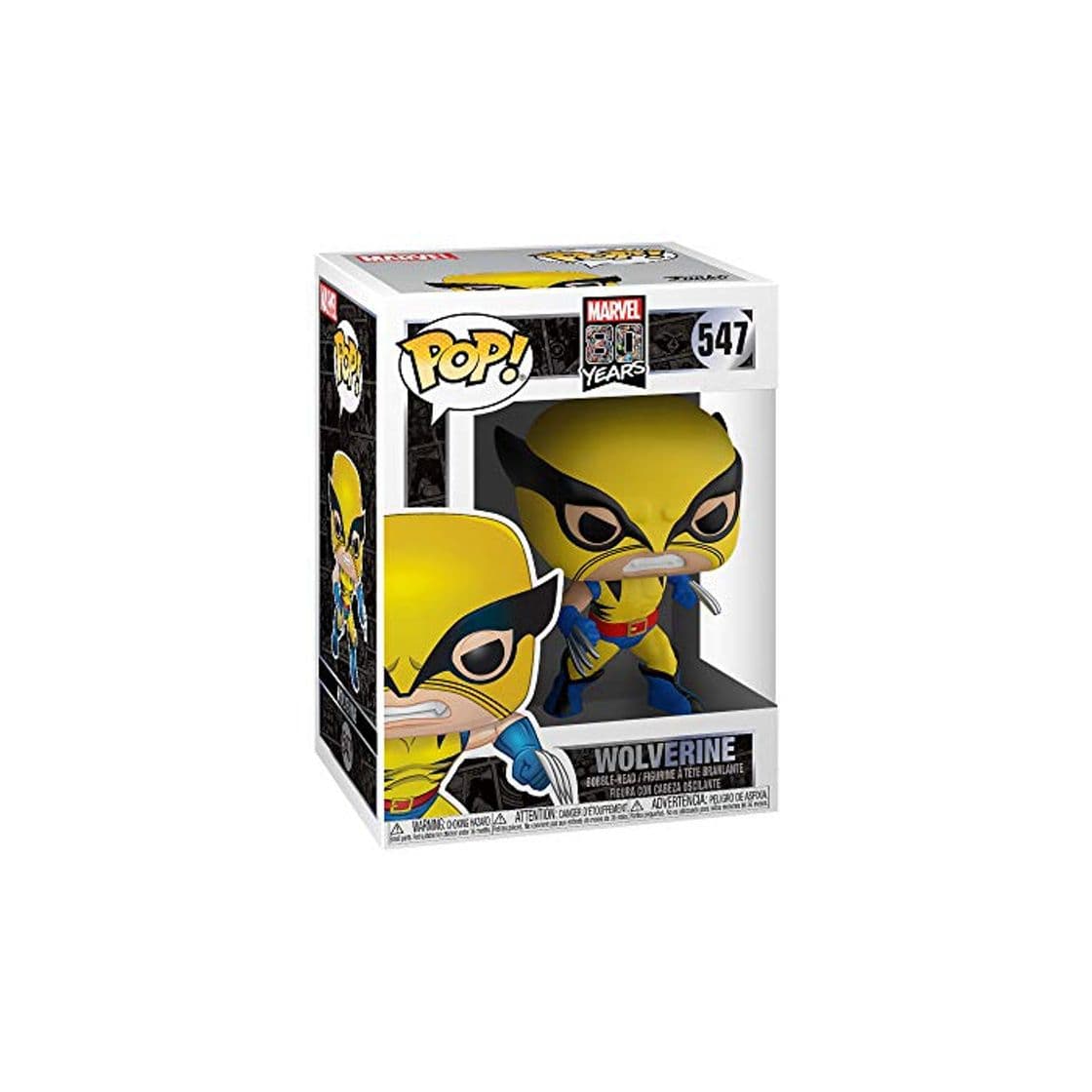 Game Funko Pop Bobble Marvel: 80th-First Appearance Wolverine Figura Coleccionable, Multicolor