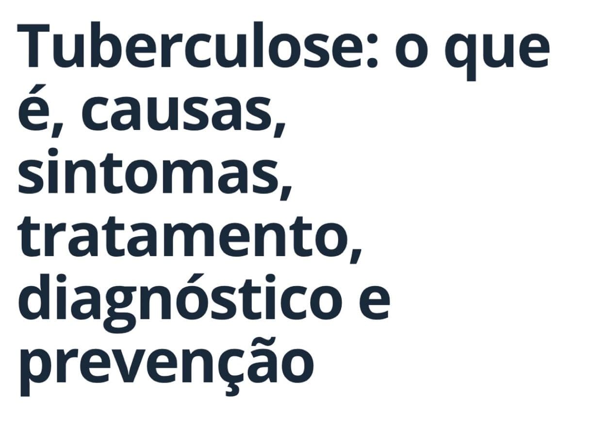 Fashion Tuberculose: o que é, causas, sintomas, tratamento, diagnóstico e ...