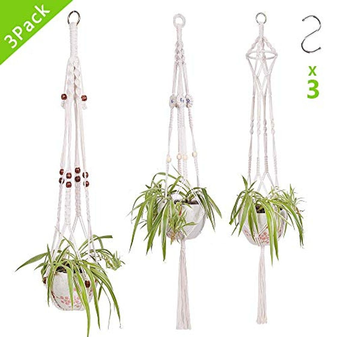 Product SUCHDECO 3Pcs Colgador para Plantas Macrame