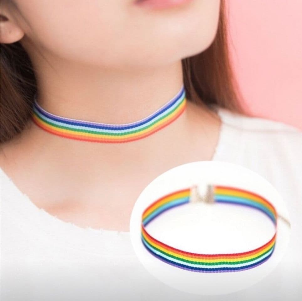 Fashion Aesthetic Rainbow Choker. 🌈 