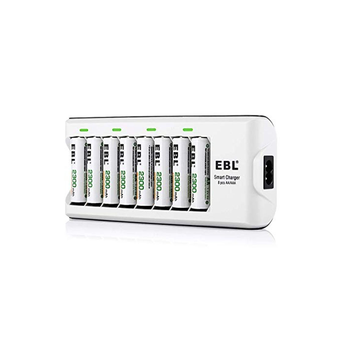 Electronic EBL 808A 8 Bay AA AAA Cargador de Pila con 8 Piezas