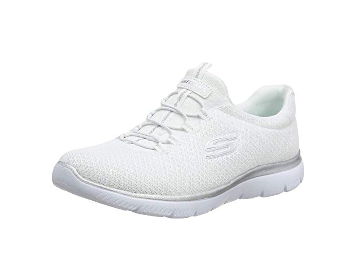 Moda Skechers Women 12980 Low-Top Trainers, White