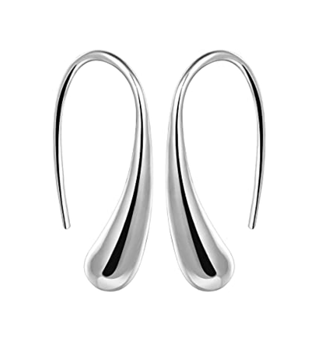 Product YAZILIND elegante joyer¨ªa de dise?o simple plata plateado gotas de agua aretes