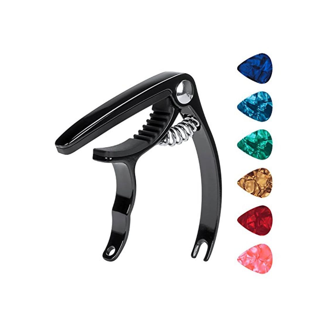 Product Cejillas Gitarre Uktunu Premium Kapodaster Capo für Gitarre mit 6Picks Capodaster für