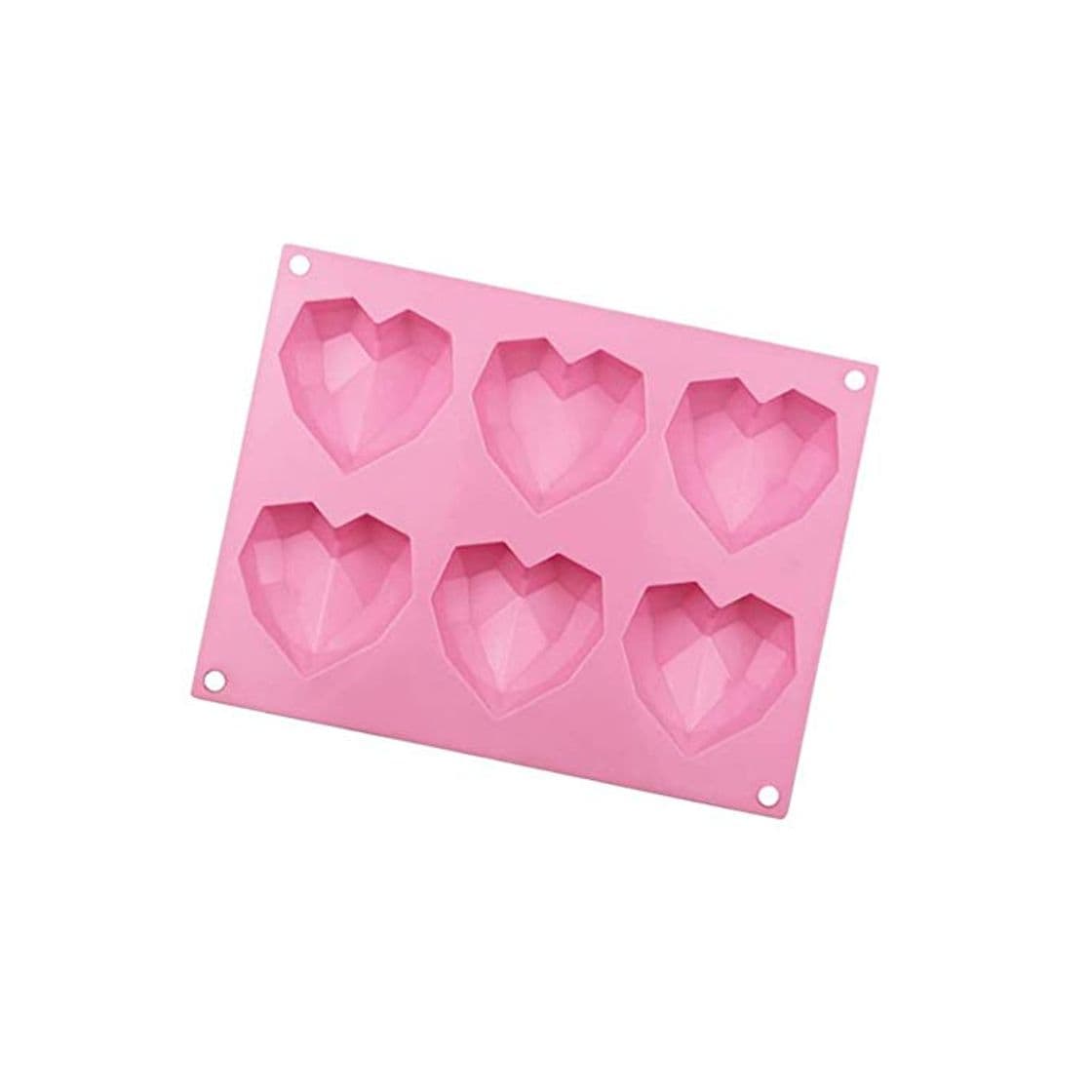 Product Molde de silicona corazón 3D amor corazón diamante en forma de molde de silicona moldes para hornear forma de jabón de chocolate herramientas para hornear DIY molde para decoración de pastel de fiesta