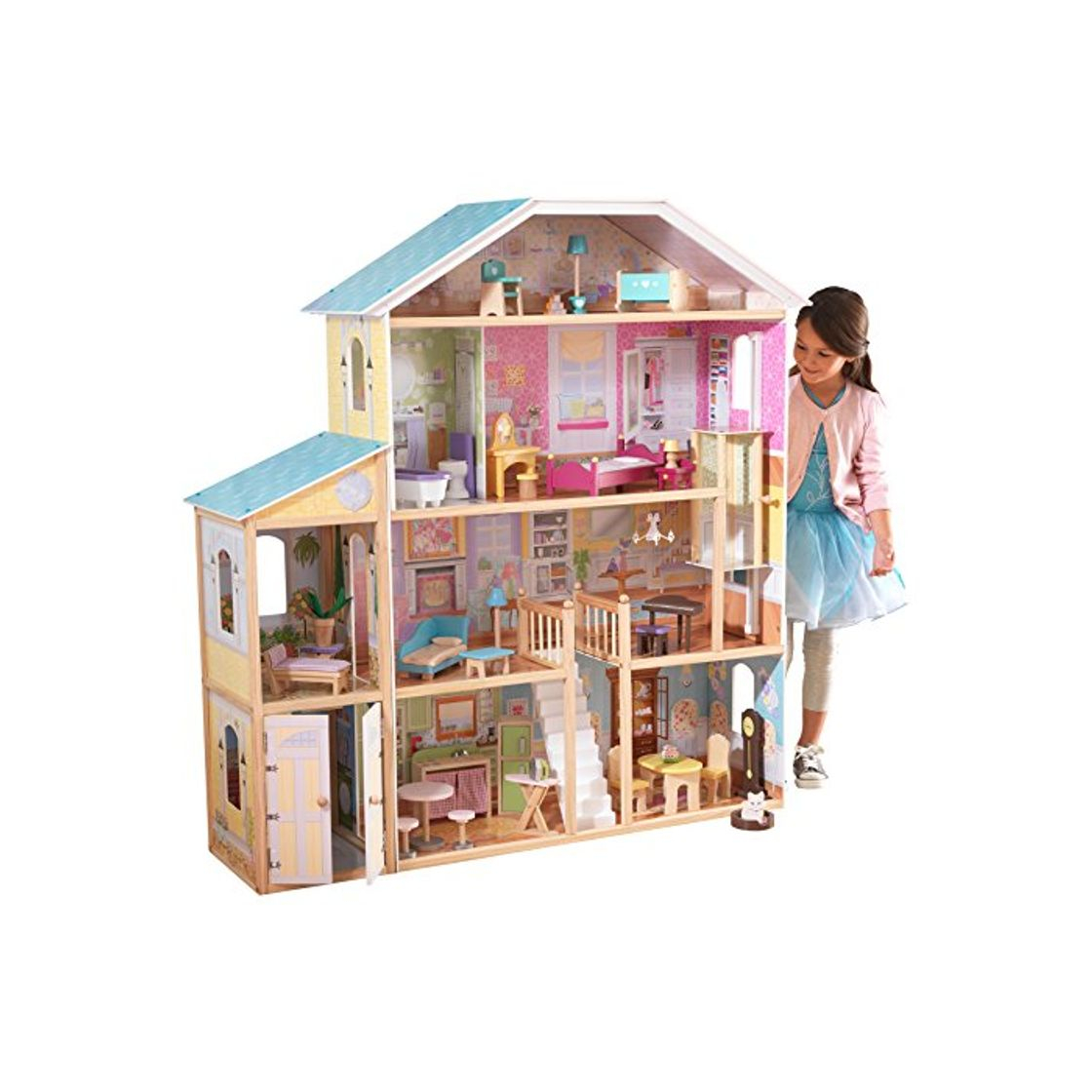 Producto KidKraft 65252 Casa de muñecas de madera Majestic Mansion para muñecas de