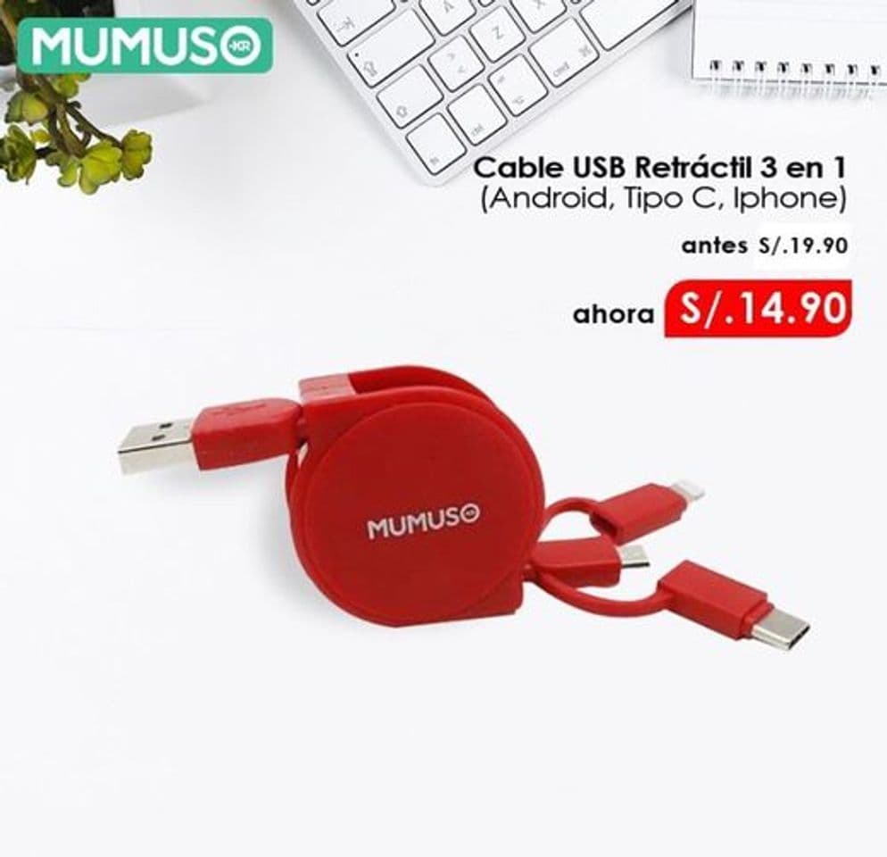 Product Cable USB Retráctil 3 en 1