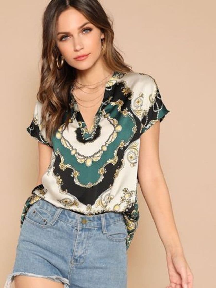 Fashion Blusa con estampado