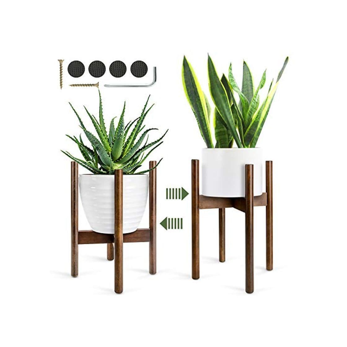 Product Renfox Soporte para Plantas,Mediados de Siglo Soporte para Macetas Estantería de Flores/Plantas