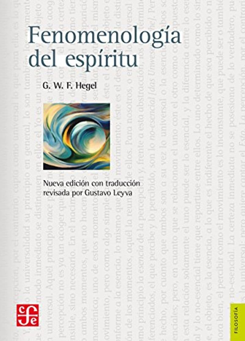 Libro Fenomenología del espíritu