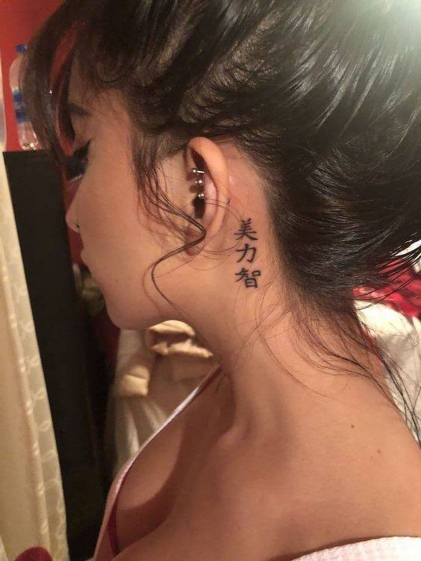 Fashion Tattoo behind the ear