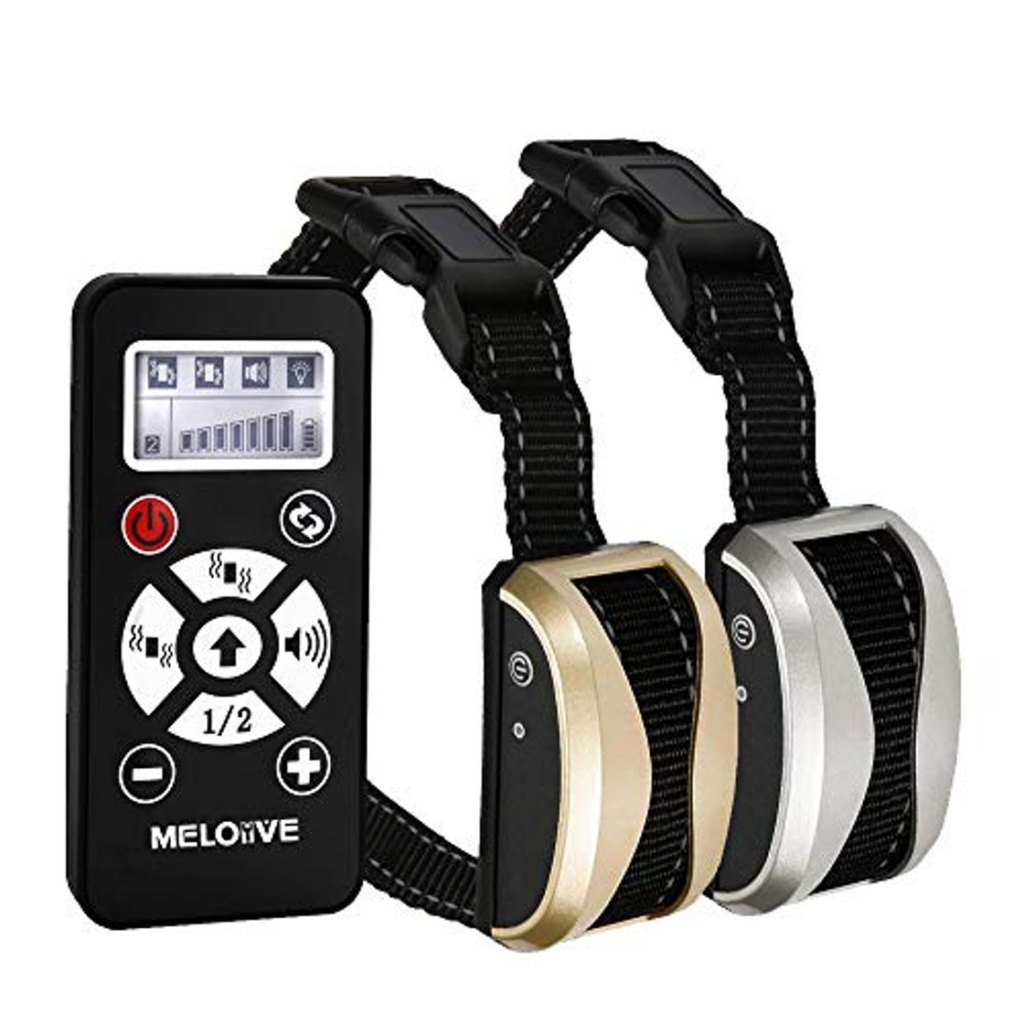 Product Meloive Collar Recargable Antiladrido Dos Perros con Alcance de 730m