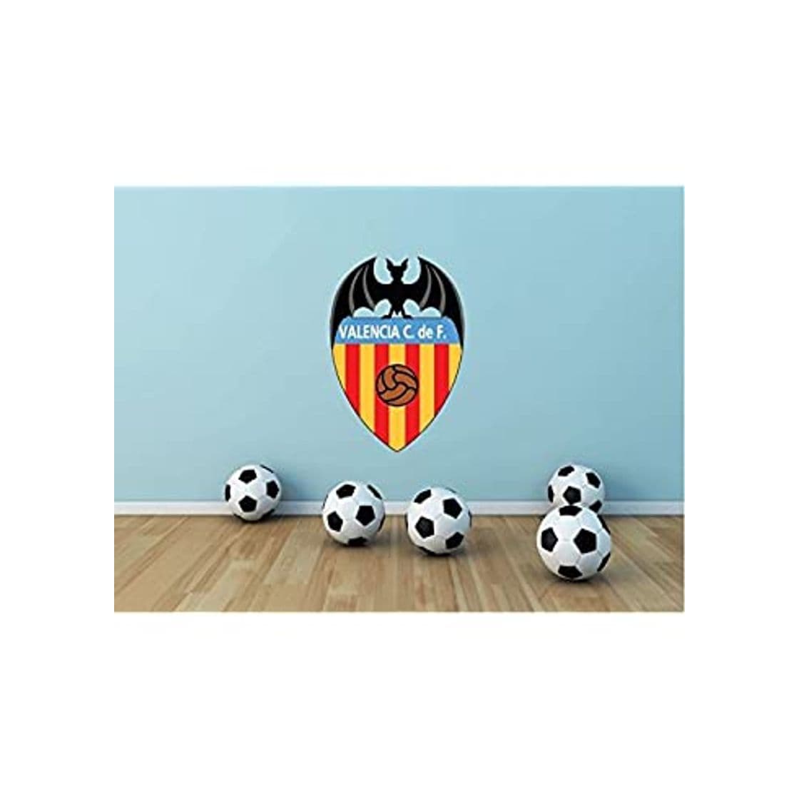 Producto zqyjhkou Classic Valencia CF Fútbol Vinilo Adhesivos de Pared Decoración Wallpaper para la Sala de Estar Mural Kids Room Decoración Dormitorio Decoración XL 57cm X 75cm