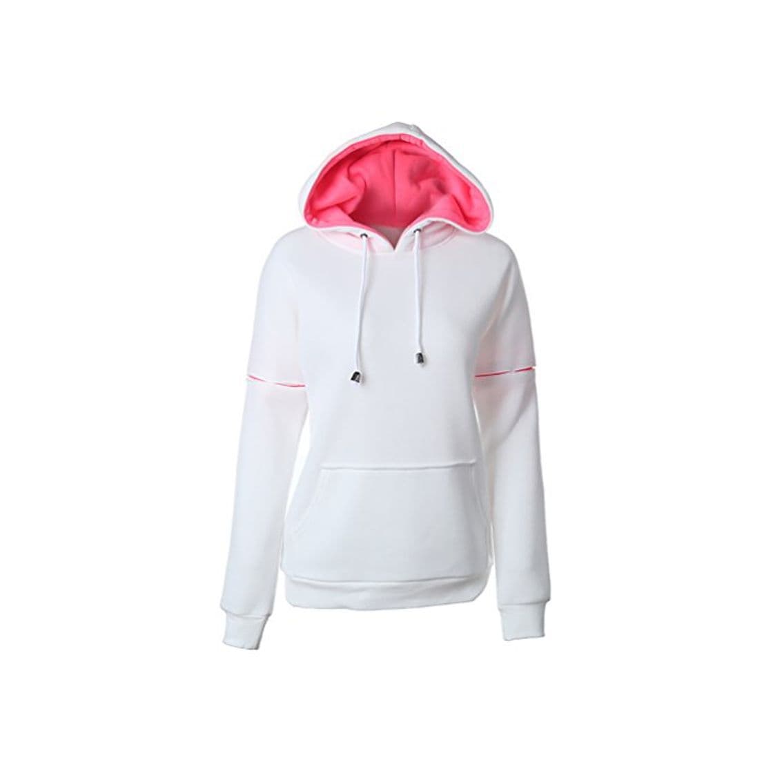 Fashion YOUJIA Sudadera Deportiva Sudaderas Pullover de Mujer Sudader Sudaderas con Capucha Deportivas de Moda Sweatshirts Hoodies Sweatshirt Blanco Asia XL