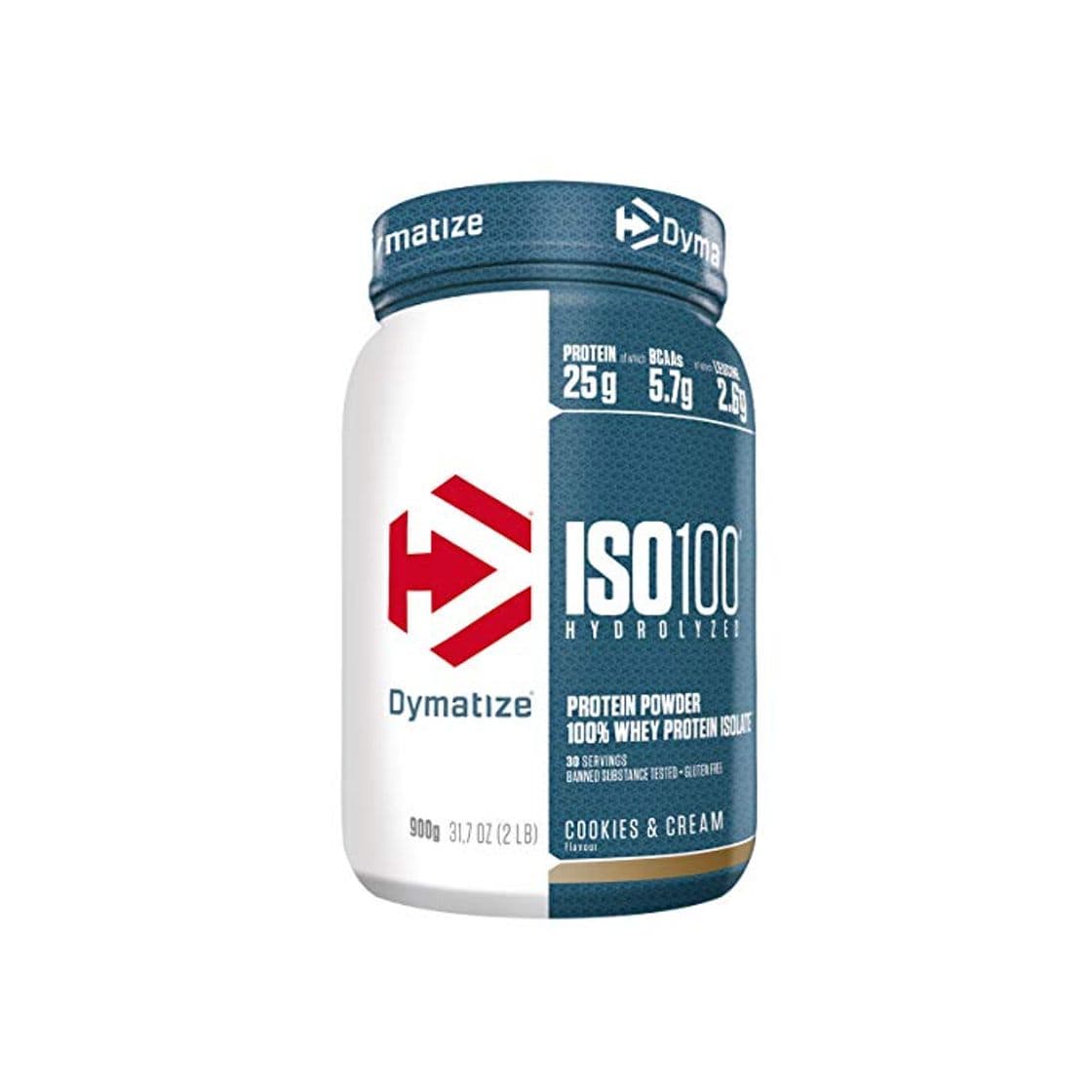 Producto Dymatize ISO 100 Cookies&Cream 900g - Hidrolizado de Proteína de Suero Whey