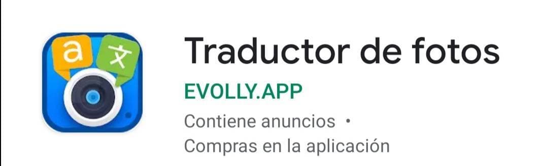 App Traductor de fotos