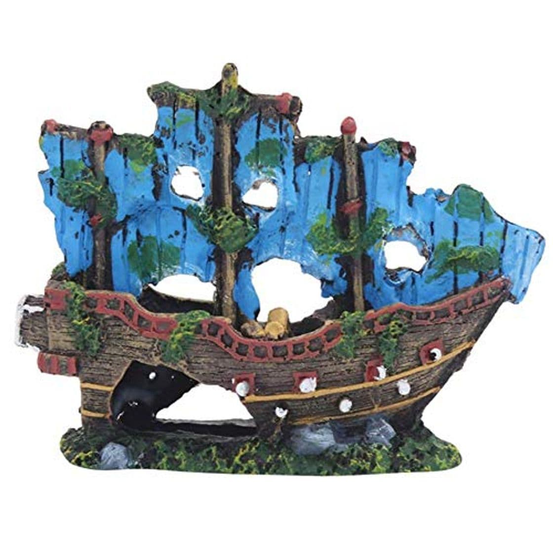 Producto MCXKAL Adornos Decorativos 1Pc Aquarium Fish Tank Landscape Pirate Ship Wreck Ship