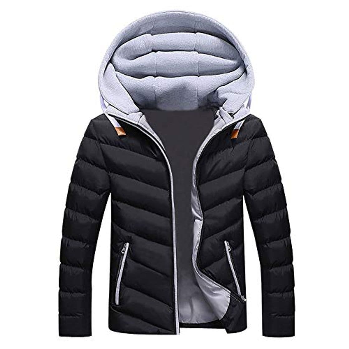 Producto BaZhaHei Hombre Invierno Cazadoras De Plumas Calor Grueso Manga Larga Encapuchado Chaquetas Acolchado Hombre Inverno Chaqueta Acolchada con Capucha De Pelo Espesar Cálido para hoombre