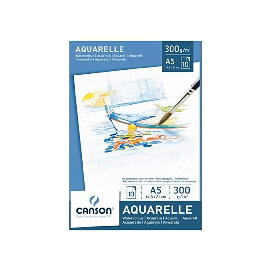 Producto Canson 200005788 - Bloc de papel Watercolor para Acuarela, Blanco,