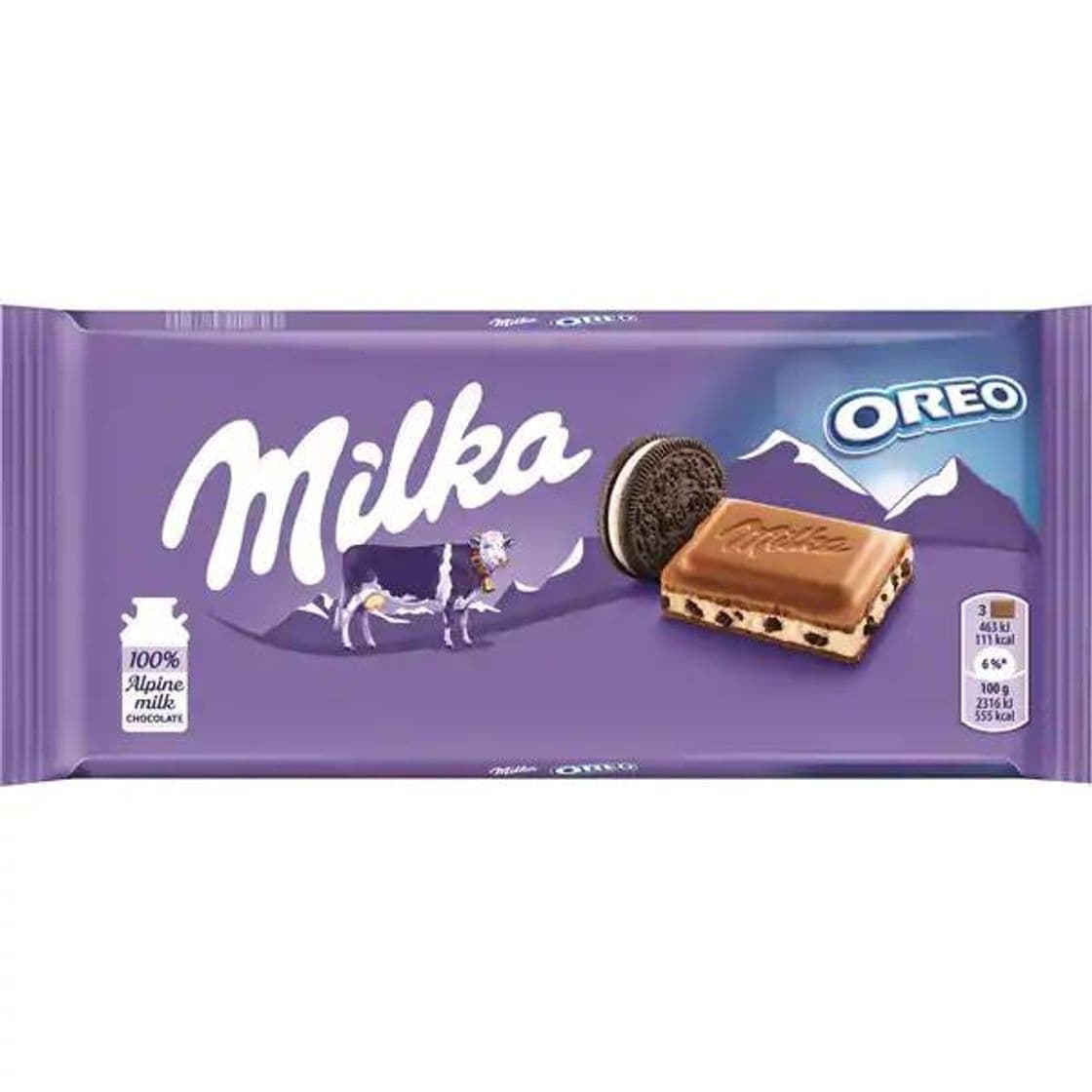 Fashion MILKA chocolate con leche relleno de galletas Oreo tableta 100 g