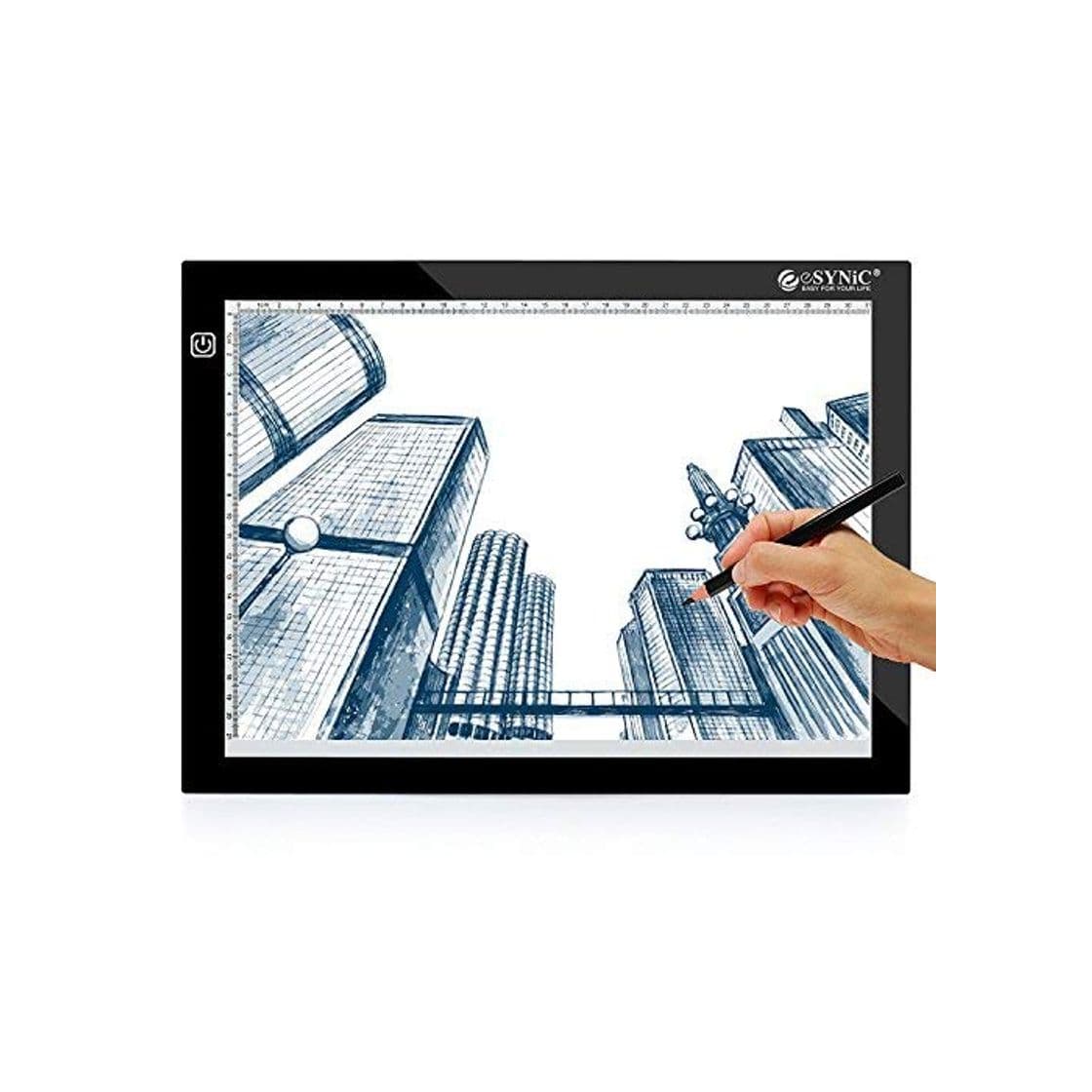 Producto ESYNiC Mesa de Dibujo A4 LED Tablet con 3 Tipos de Luminosidad Ajustable para Diseñador de la Plantilla Artista del Tatuaje Dibujo y Foto etc