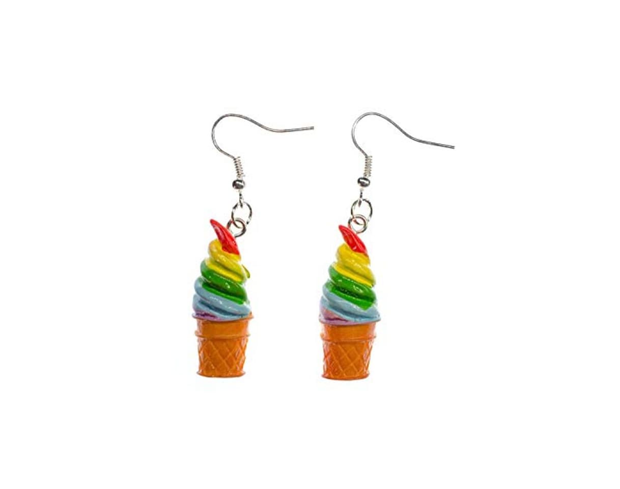 Fashion Miniblings Hielo Suave Crema de la Galleta Pendientes afrutado Postre Dulce Hielo de Verano de Colores